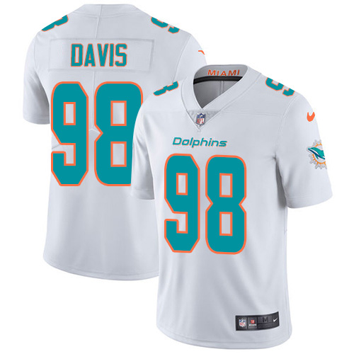 Nike Dolphins #98 Raekwon Davis White Youth Stitched NFL Vapor Untouchable Limited Jersey